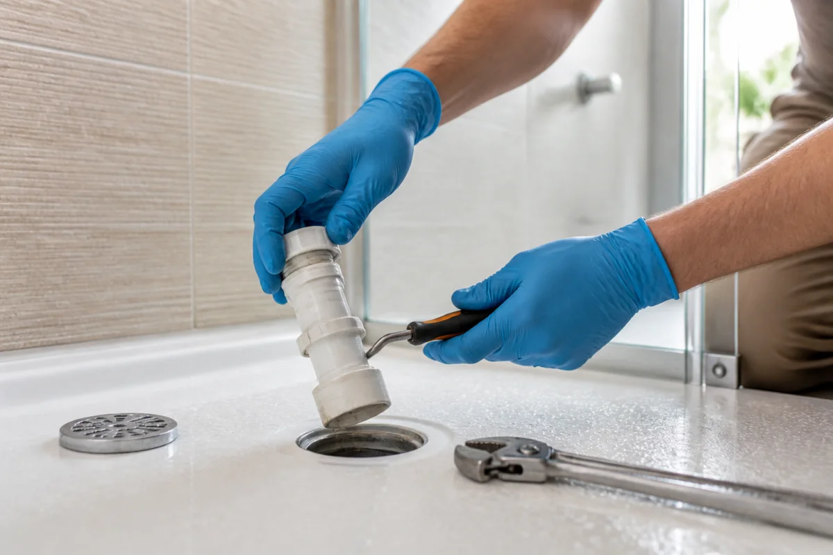 remontée odeur douche
