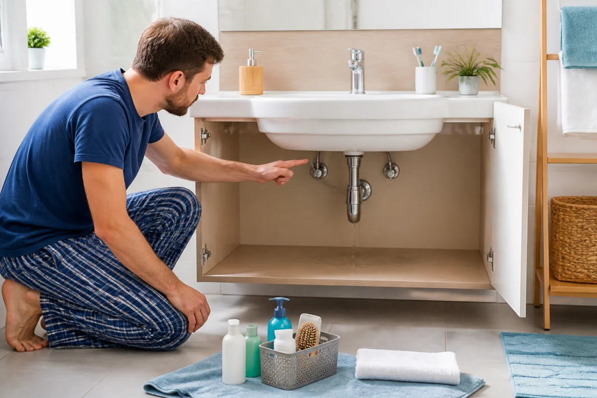Fuite d’eau sous le lavabo, comment agir sans dégâts
