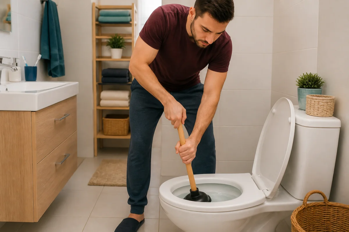 Débouchage de toilettes à la maison